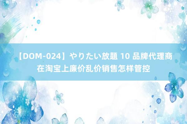 【DOM-024】やりたい放題 10 品牌代理商在淘宝上廉价乱价销售怎样管控