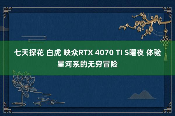 七天探花 白虎 映众RTX 4070 TI S曜夜 体验星河系的无穷冒险